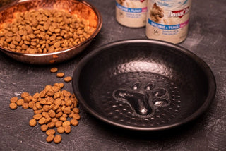 Copper Pet Feeding Bowl Food Container | Handcrafted Stylish 100% Copper Pet Water Bowl 170 mm - Alfiq's Store