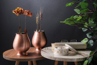 Copper Rose Set in Elegant Copper Vase | Unique Handmade Copper Anniversary Gift - Alfiq's Store