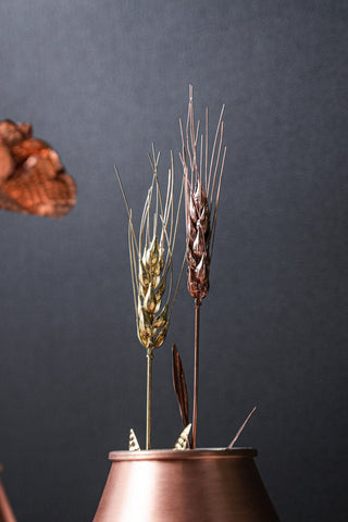 Copper Rose Set in Elegant Copper Vase | Unique Handmade Copper Anniversary Gift - Alfiq's Store