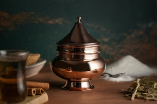 Copper Sugar Bowl with Lid | Copper Small Container Pot for Coffee & Sugar - Alfiq's Store
