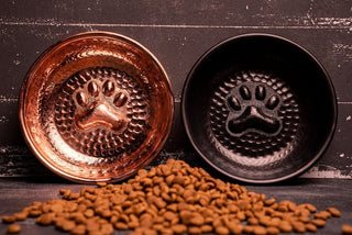 Dark Copper Pet Feeding Bowl – Handcrafted 100% Copper Food & Water Bowl - Alfiq's Store