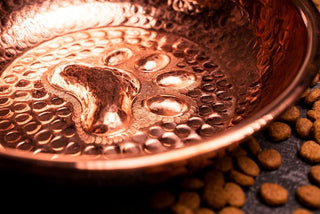 Dark Copper Pet Feeding Bowl – Handcrafted 100% Copper Food & Water Bowl - Alfiq's Store