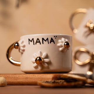 Gold - Plated Handmade Horse Ceramic Mug - Alfiq's Store