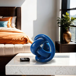 Hand Blown Glass Brown Knot Decorative Object - Handmade Unique Hand - Blown Figurines & Ornaments - Alfiq's Store