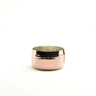 Hand - Hammered Solid Copper Snack Bowl – Chrome Finish, 300ml - Alfiq's Store