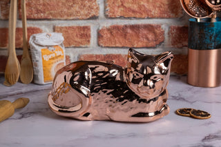 Handcrafted Copper Cat - Shaped Cake Mold – Decorative Baking Mold & Kitchen Wall Art - Alfiq's Store