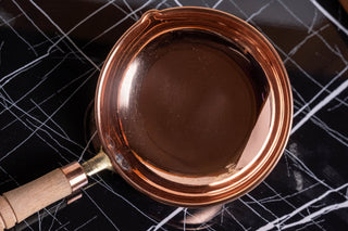 Handcrafted Copper Ladle with Wooden Handle – Traditional Cooking and Serving Utensil - Alfiq's Store