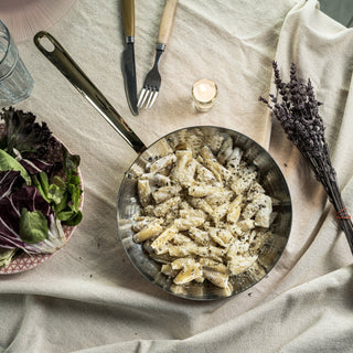 Handcrafted Hammered Copper Frying Pan – Premium Cookware with Brass Handle - Alfiq's Store