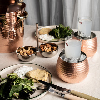 Handcrafted Hammered Copper Ice Bowl – Premium Drink and Glass Cooler Bowl - Alfiq's Store
