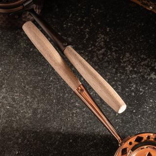 Handcrafted Hammered Copper Incense Burner – Dark Copper with Wooden Handle - Alfiq's Store
