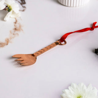 Handcrafted Mini Copper Slotted Spoon – Dollhouse Utensil & Festive Kitchen Decor - Alfiq's Store