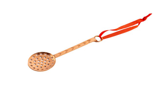 Handcrafted Mini Copper Slotted Spoon Toy, Dollhouse Utensil & Festive Xmas Tree Decor - Alfiq's Store