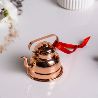 Handcrafted Miniature Copper Kettle – Tiny Dollhouse Teapot & Festive Ornament (2") - Alfiq's Store