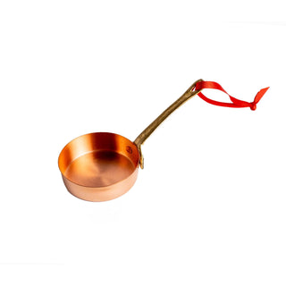 Handcrafted Miniature Copper Saucepan with Brass Handle – Tiny Dollhouse Cookware & Festive Kitchen Ornament - Alfiq's Store