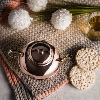 Handcrafted Pure Copper Herbal Teapot – Traditional Turkish & Moroccan Tea Kettle (900ml) - Alfiq's Store