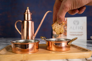 Handcrafted Red Copper Olive Oil Dispenser – 600ml Tin - Lined Vintage Pouring Jug for Kitchen & Table - Alfiq's Store