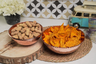 Handcrafted Solid Copper Snack Bowl – Elegant Serving Dish & Decorative Accent - Alfiq's Store
