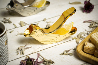 Handmade 14k Gold Plated Bird Lemon Squeezer | Stainless Steel Juicer 120x40x30mm - Limited Edition - Alfiq's Store
