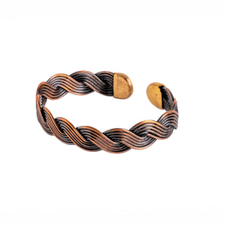 Handmade Adjustable Solid Copper & Brass Cuff Bracelet, Color Mocha Mouse - Alfiq's Store