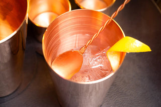 Handmade Copper Cocktail Set – Shaker, Shot Glasses, Spoon & Pick - Alfiq's Store