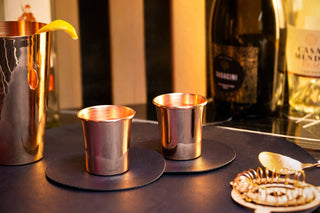 Handmade Copper Cocktail Set – Shaker, Shot Glasses, Spoon & Pick - Alfiq's Store