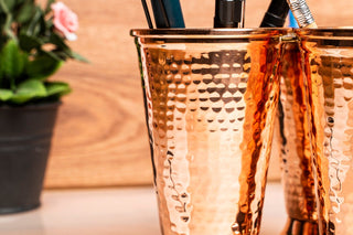 Handmade Copper Cutlery Holder | Handmade Copper Dinner Table Organizer Decor - Alfiq's Store