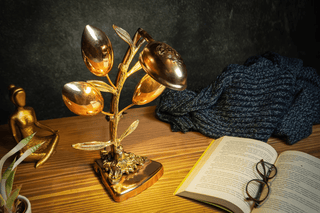 Handmade Copper Desk & Bedside Lamp with Solid Brass Body – Vintage Home Decor - Alfiq's Store