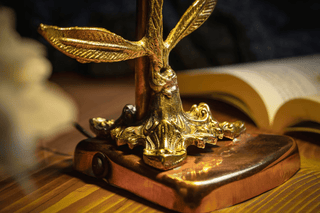 Handmade Copper Desk & Bedside Lamp with Solid Brass Body – Vintage Home Decor - Alfiq's Store