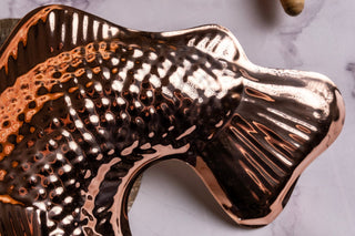 Handmade Copper Fish Cake Mold – Decorative Bakeware & Elegant Kitchen Art Piece - Alfiq's Store