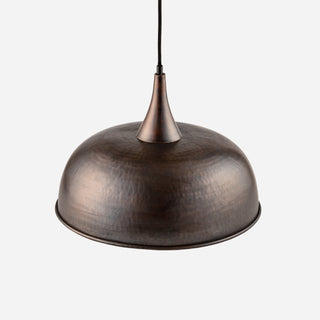 Handmade Dark Copper Dome Pendant Light with Customizable Accessories - Alfiq's Store