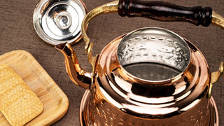 Handmade Engraved Copper Solid Copper Teapot Stovetop, 1.6 Quarts (1.5 Liter) - Alfiq's Store