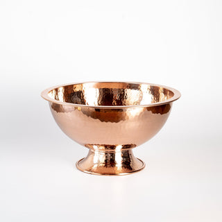Handmade Hammered Copper Champagne Bowl & Copper Ice Bucket, Color Solid Copper - Alfiq's Store