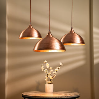 Handmade Matte Copper Pendant Light – Rustic Elegance with a Modern Touch - Alfiq's Store