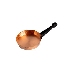 Handmade Miniature Copper Frying Pan with Black Handle – Dollhouse Kitchenware & Collectible Ornament - Alfiq's Store