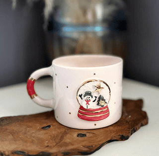 Handmade New Year Ceramic Mug With Gold Detailing & Festive Design - Alfiq's Store