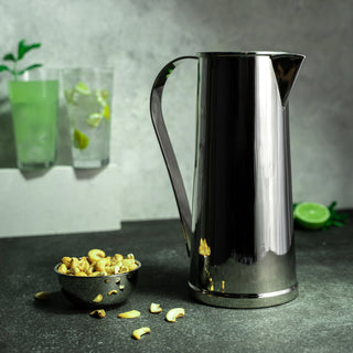 Handmade Silver - Colored Copper Water Pitcher – Elegant & Durable Beverage Jug - Alfiq's Store