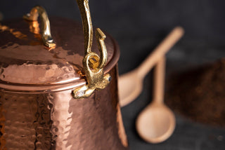Handmade Solid Copper Canister with Lid | Coffee Tea Flour Food Safe Storage Box | Vintage Copper Jar - Alfiq's Store