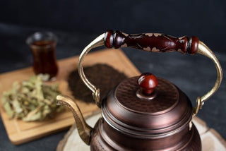 Handmade Solid Copper Teapot Stovetop – 1.6 Quart Hammered Finish Kettle - Alfiq's Store