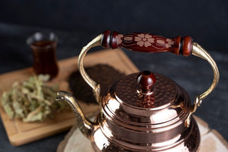 Handmade Solid Copper Teapot Stovetop | 1.6 Quarts (1.5 Liter) 100% Copper Kettle Kitchen Utensil - Alfiq's Store
