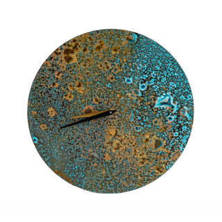 Handmade Solid Copper Wall Clock With Verdigris Green Patina – Artistic Home Decor - Alfiq's Store