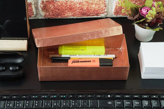 Handmade Solid Matte Copper Box with Lid | 8" x 4" x 2" Vintage Copper Decoration for Bedroom or Bathroom | Elegant Rectangular Jewelry Case - Alfiq's Store