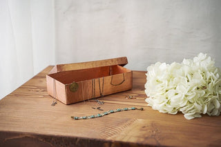 Handmade Solid Matte Copper Box with Lid | 8" x 4" x 2" Vintage Copper Decoration for Bedroom or Bathroom | Elegant Rectangular Jewelry Case - Alfiq's Store