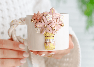 Handmade Valentine's Day Blooming Bouquet Mug - Alfiq's Store