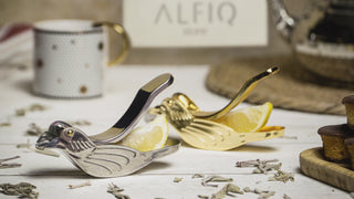 Handcrafted Bird Lemon Slice Squeezer | Handmade Vintage 14k Gold Plated Fruit Slice Juicer 120 x 40 x 30 mm