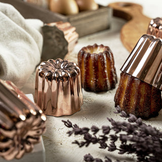 Set of 6 Handcrafted French Copper Canelé Molds – Copper Molds for Perfect Pastries - Alfiq's Store