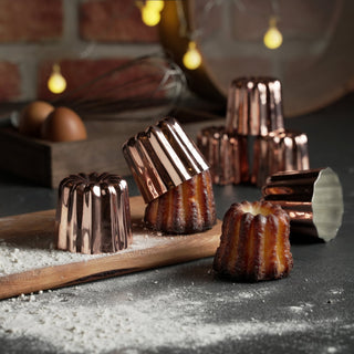 Set of 6 Handcrafted French Copper Canelé Molds – Copper Molds for Perfect Pastries - Alfiq's Store