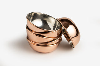 Set Of Six Handcrafted Copper Oil & Sauce Dipping Bowls - Alfiq's Store