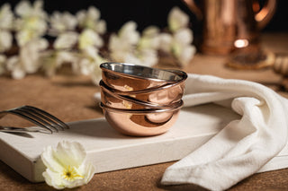 Set Of Six Handcrafted Copper Oil & Sauce Dipping Bowls - Alfiq's Store