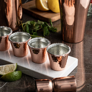 Set Of Six Handcrafted Copper Shot Glasses - Alfiq's Store