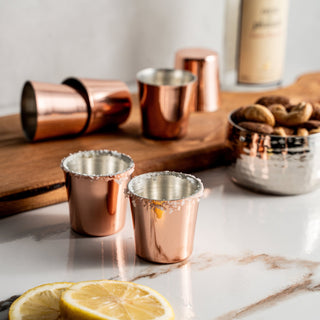 Set Of Six Handcrafted Copper Shot Glasses - Alfiq's Store